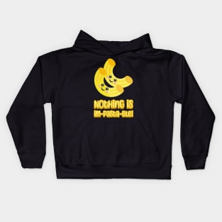 Nothing is Im-pasta-ble! Cute and Punny Pasta Cartoon Kids Hoodie